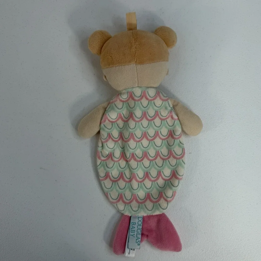 Douglas Baby‎ Mermaid Lovey Doll Pink Green Waves Crib Toy Teether Soother Plush